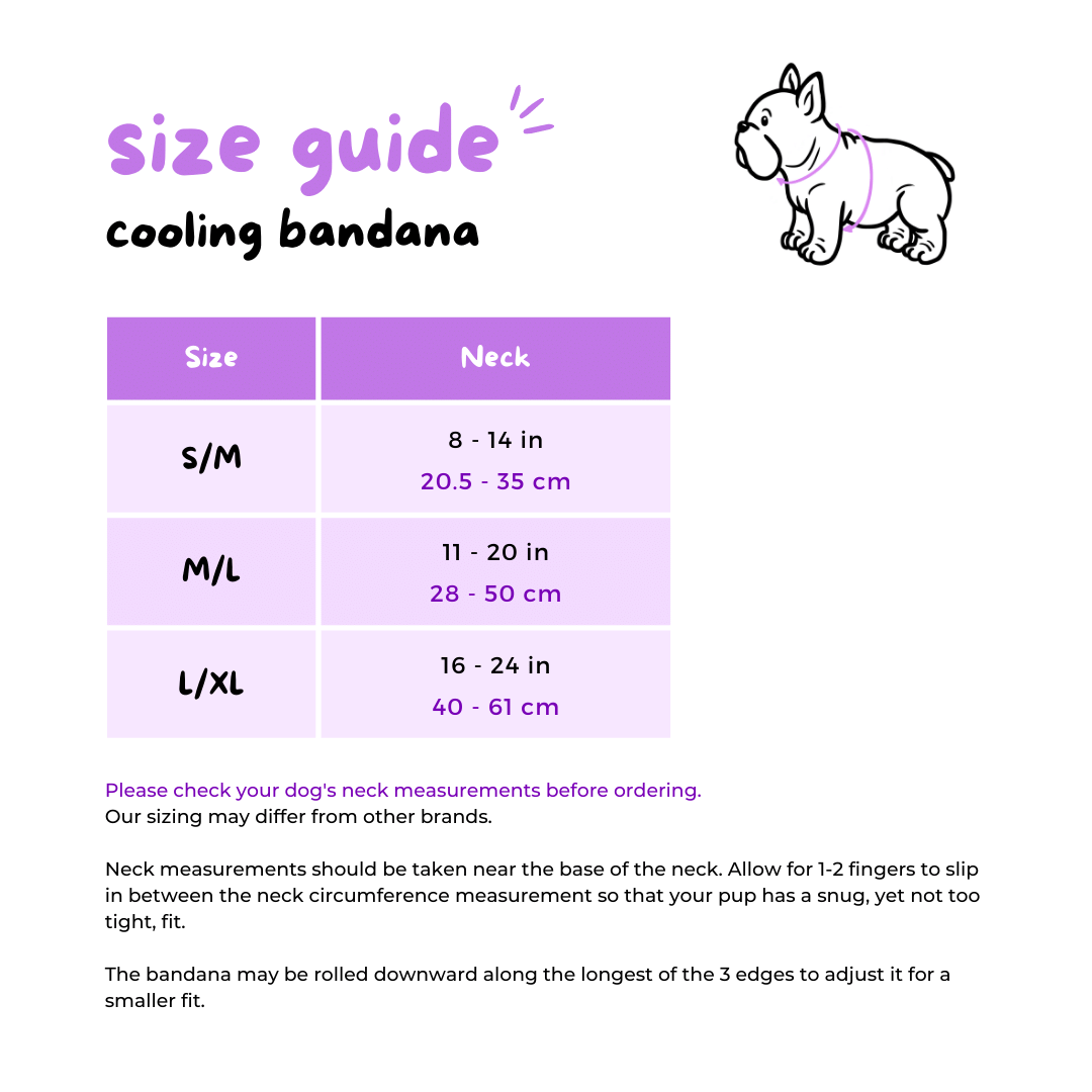 korriko cooling bandana size guide