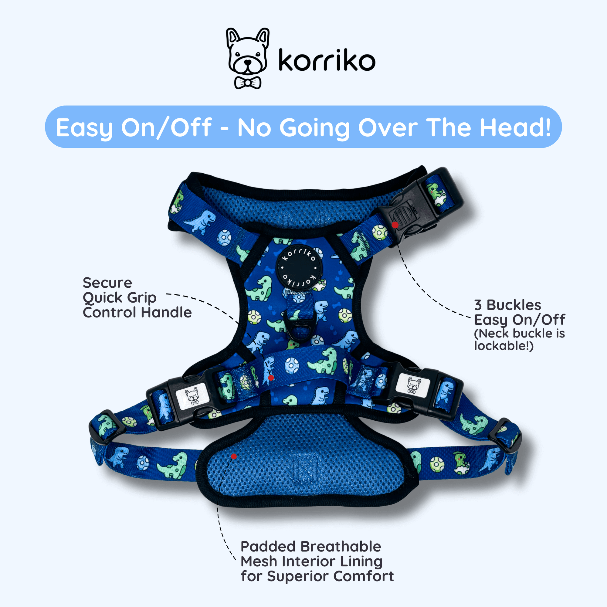 Ultimate Harness Bundle Set - Dino (Exploration No-Pull)