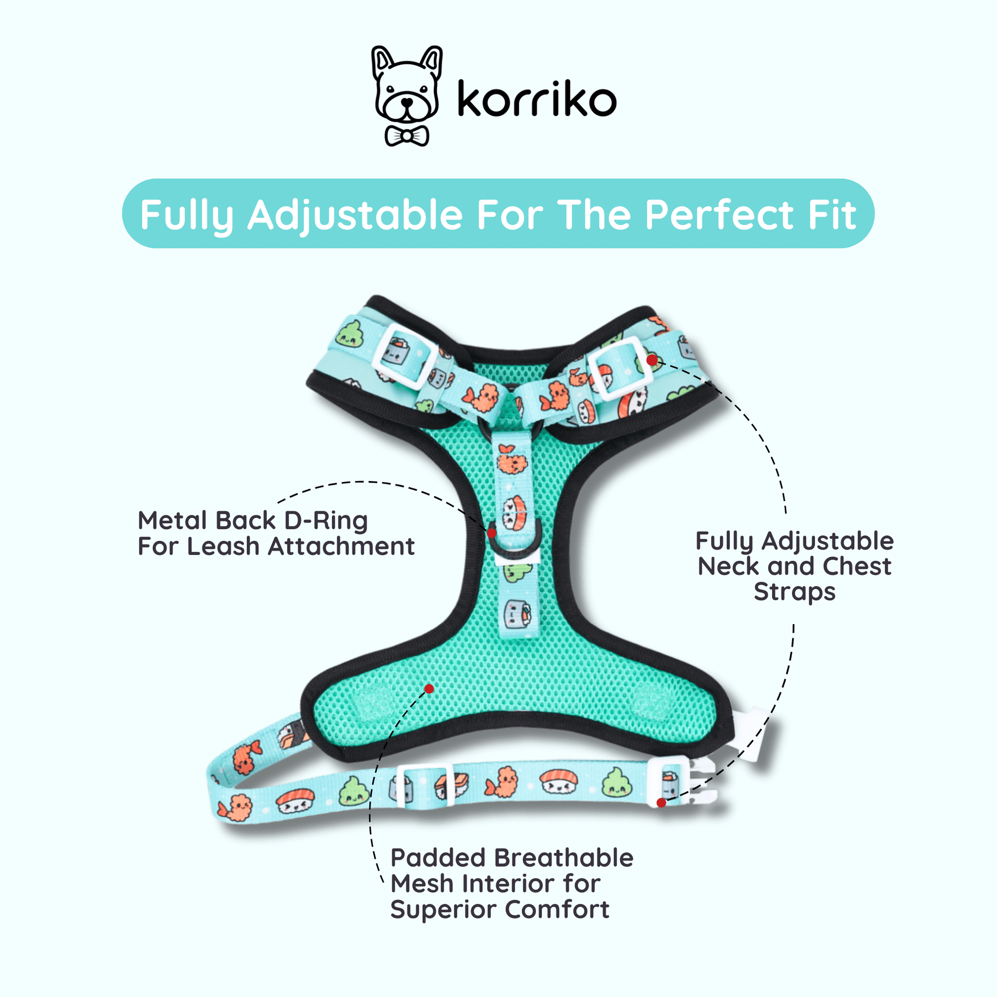 Ultimate Harness Bundle Set - Sushi (Adjustable)