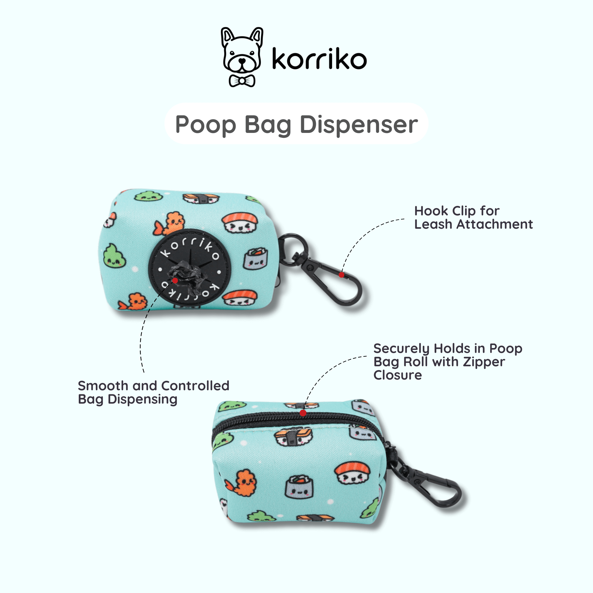 Poop Bag Dispenser - Sushi