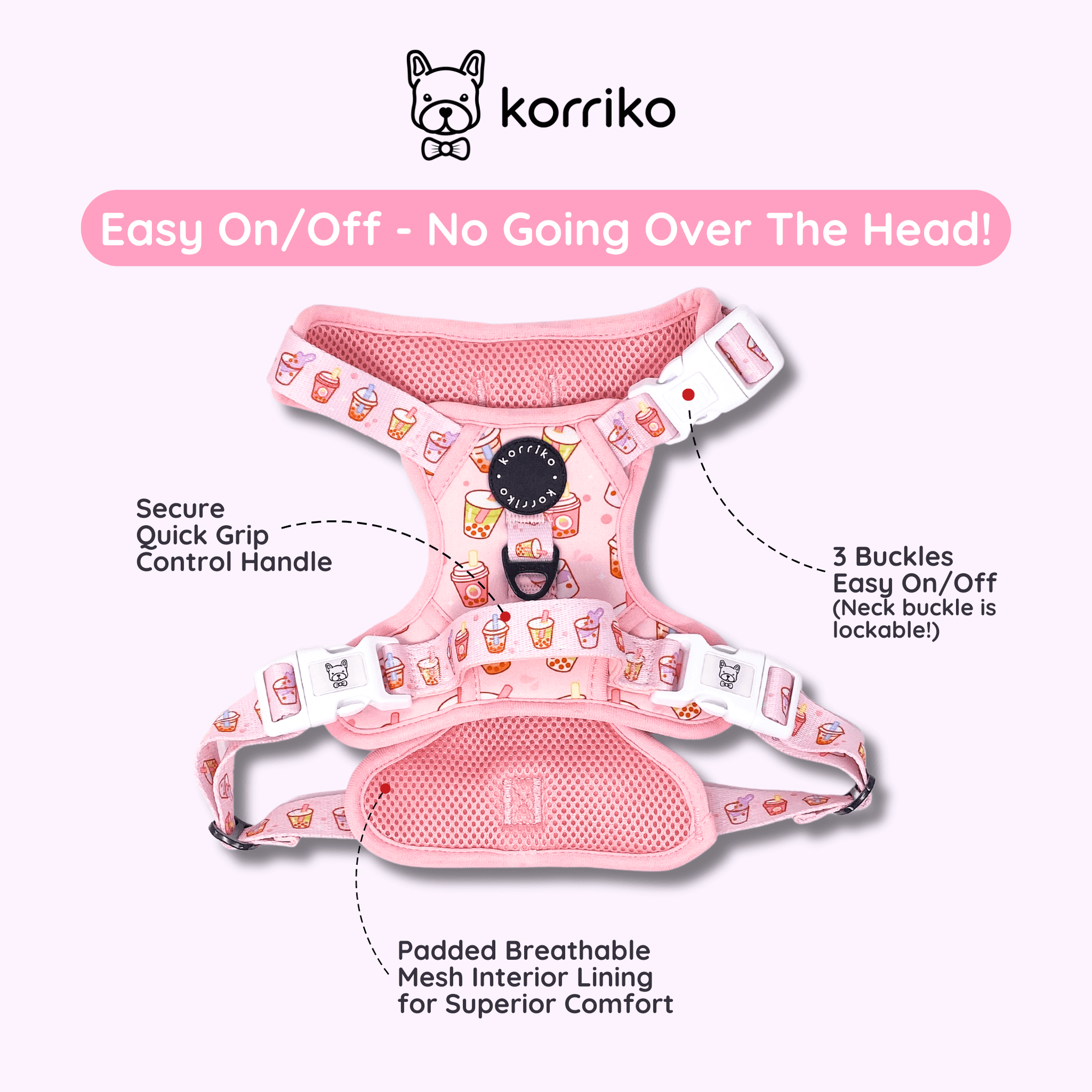 Ultimate Harness Bundle Set - Taro Milk Tea (Exploration No-Pull)
