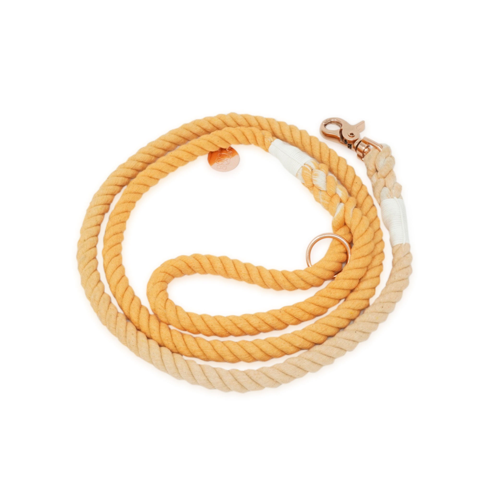 Cotton Rope Leash - Orange Creamsicle