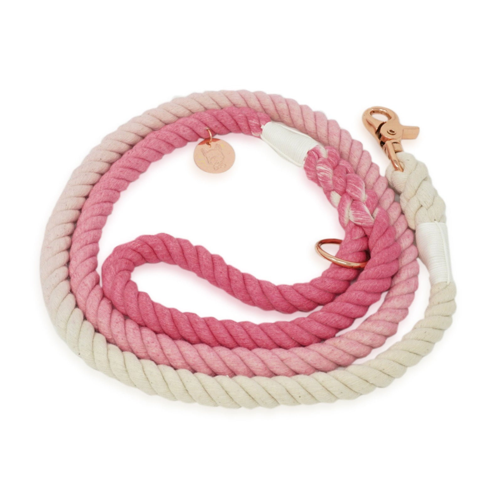Cotton Rope Leash - Pink Ombre