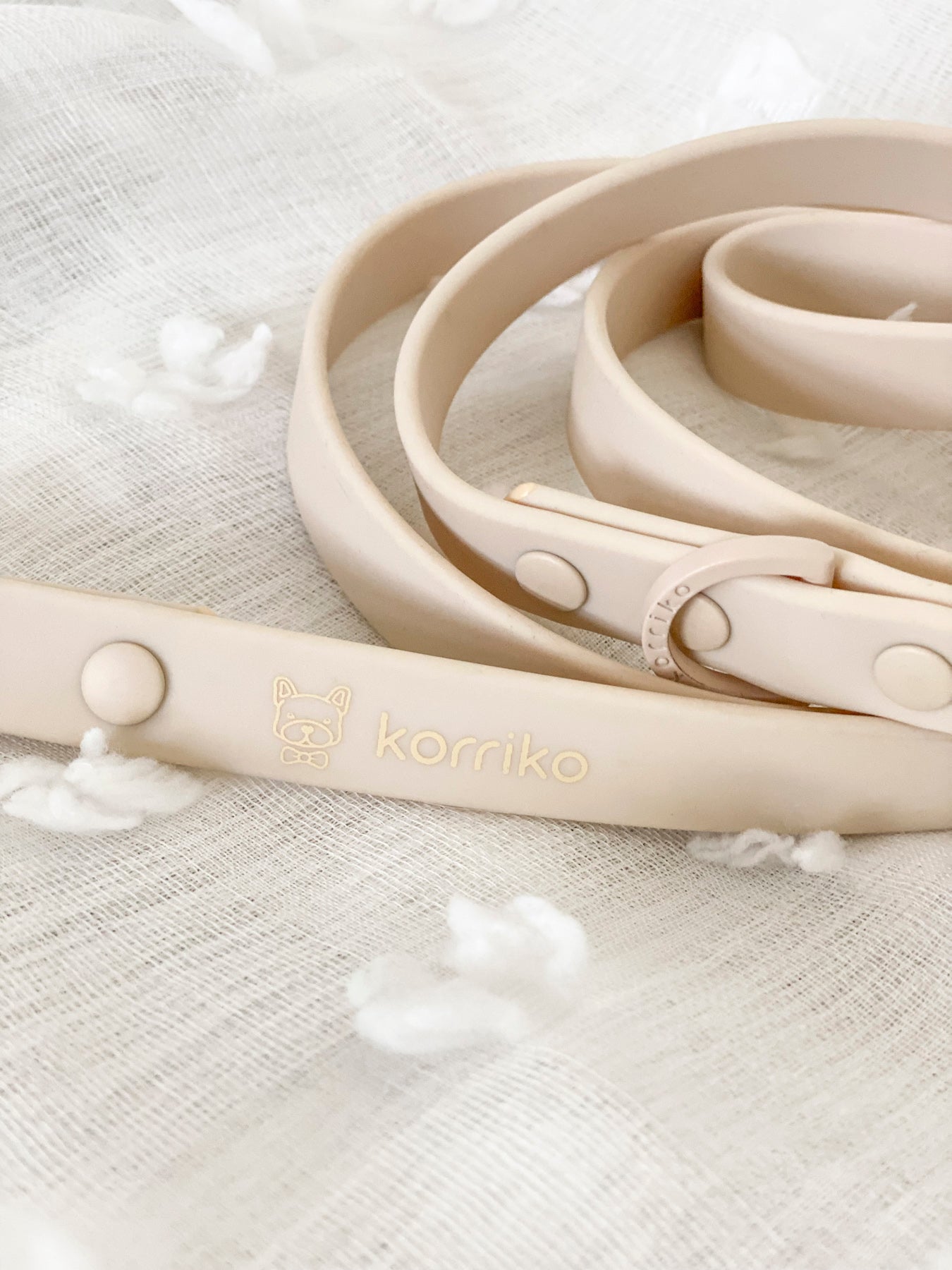 Waterproof PVC Dog Leash - Almond Nude (Preorder - Late June)