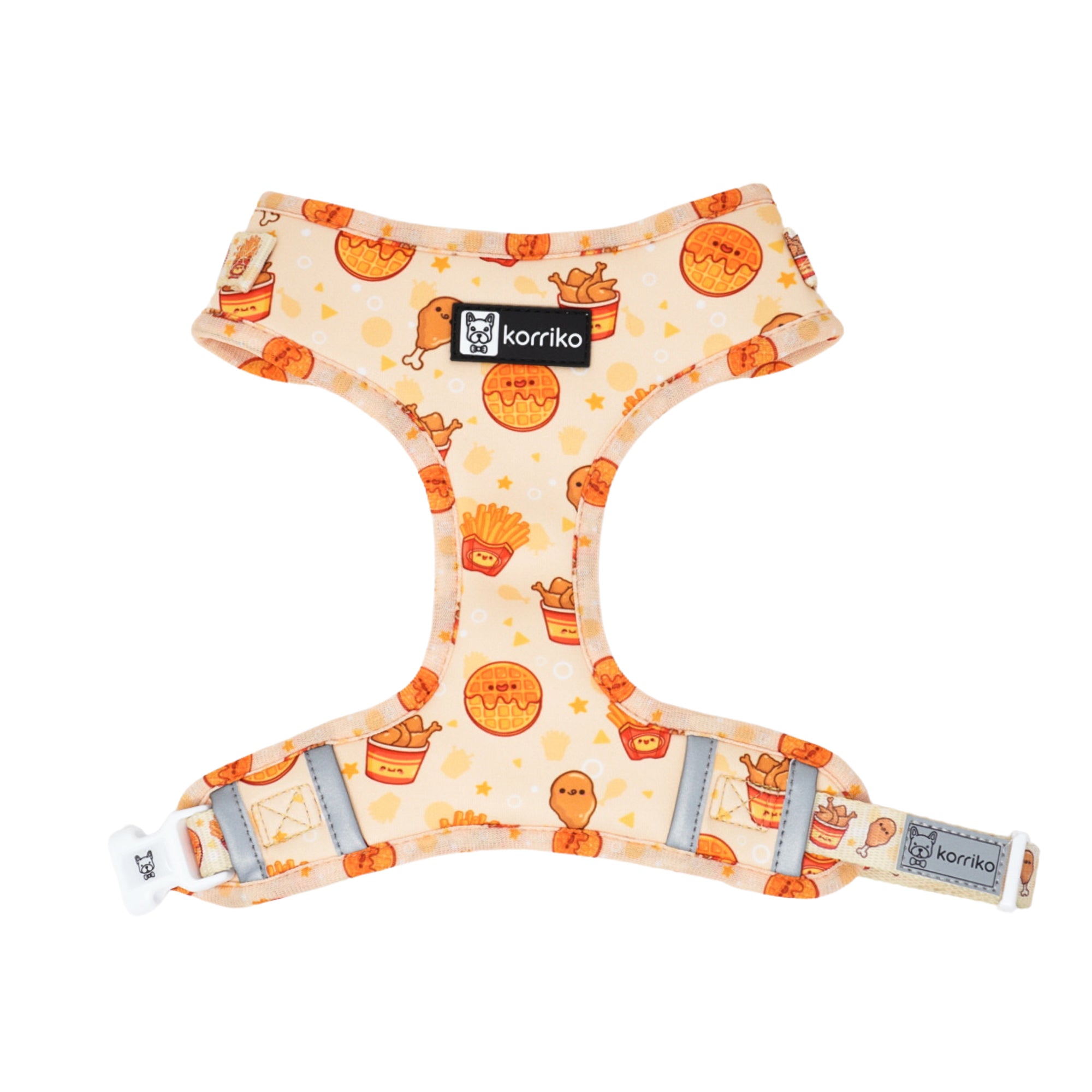 Adjustable Dog Harness - Chicken & Waffles (SECONDS - FINAL SALE)