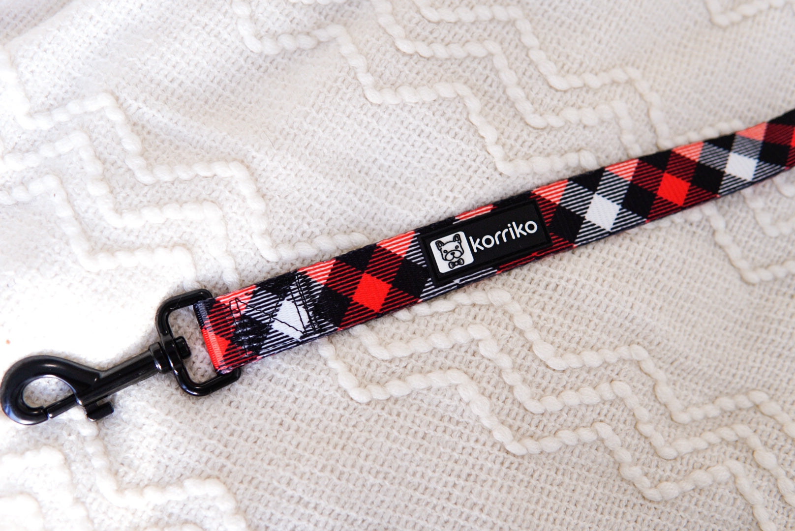 Dog Leash - Red Plaid