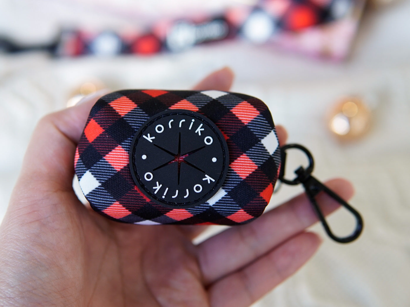 Poop Bag Dispenser - Red Plaid (Final Sale)